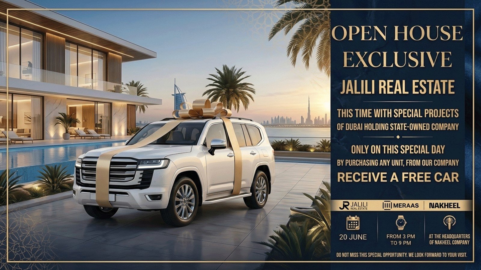 Jalili Real Estate Open House with Dubai Holding, Meraas and Nakheel — 20 June