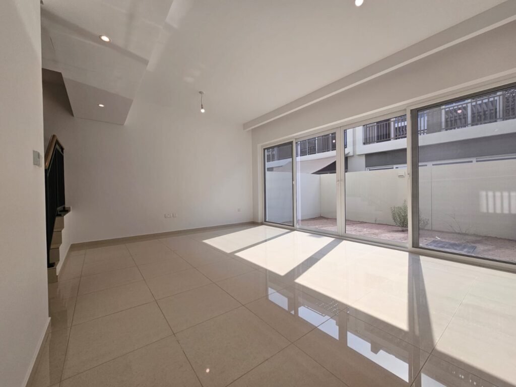 Damac Hills 2 Camelia — 3 Bed — living area and backyard