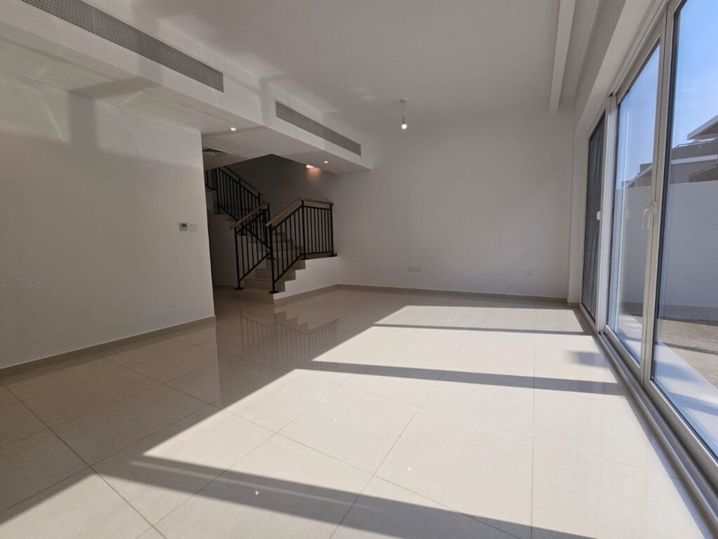Damac Hills 2 Camelia — 3 Bed — living area with sliding doors